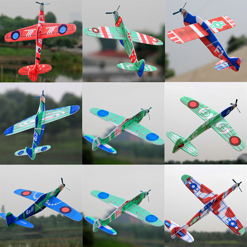 Colorful EPP Foam Hand Throw Airplane Outdoor Launch Glider Plane Kids Gift Toy Interesting Toys