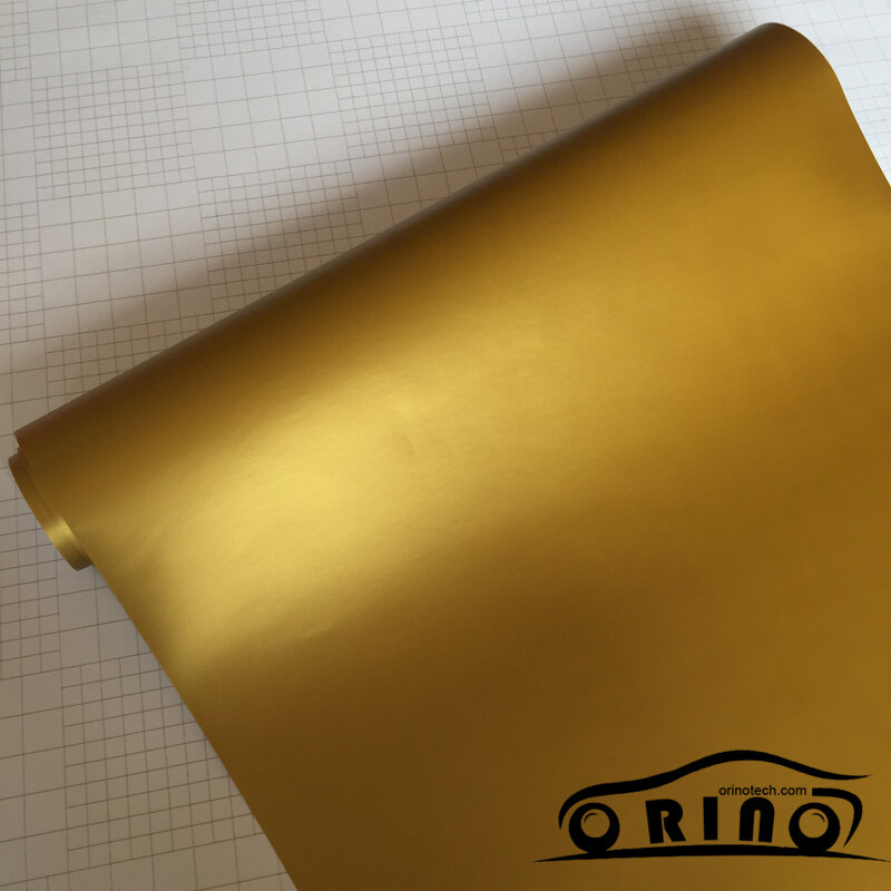 Matowy PVC Vinyl Wrap matowy złoty naklejka dekoracyjny automatyczny wkład do aparatu do samochodów ciężarowych motocykl klawiatura laptopa skuter owijania