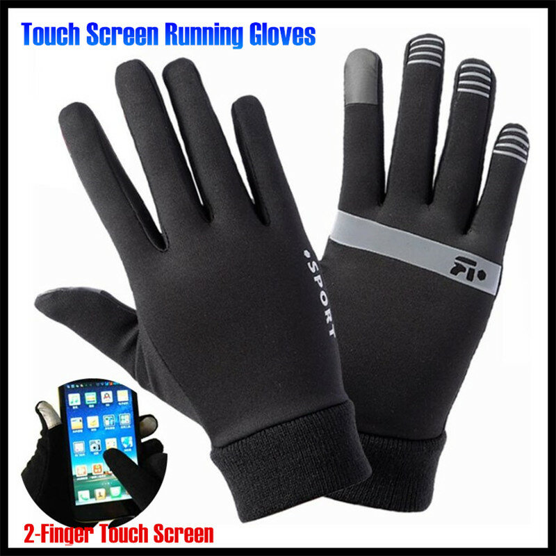 Перчатки мужские и женские, легкие, эластичные, быстросохнущие, для сенсорного экрана, 200P, для зимы, перчатки для бега