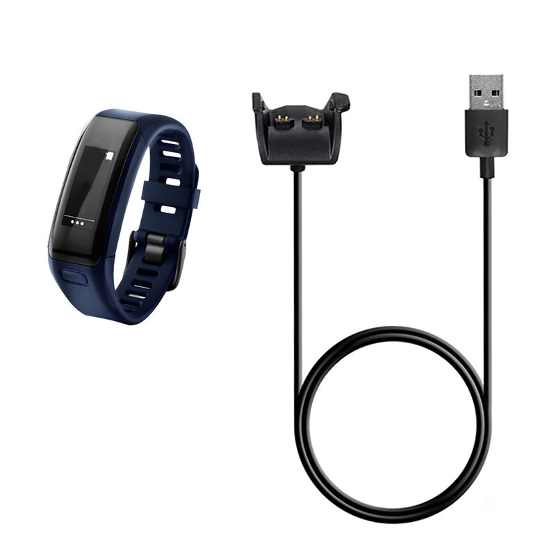 Basis Dok Pengisi Daya Gelang Kabel Pengisi Daya Cepat USB 1M untuk Garmin Vivosmart HR + Hampir X40 Aksesori Jam Tangan Pintar Tahan Lama
