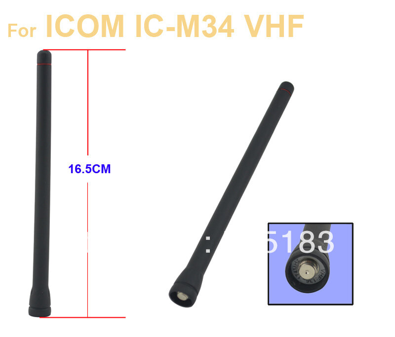 Freeship VHF136-174MHz Antenne voor Icom radio IC-M34, IC-F3, IC-F11, IC-F33, IC-F34, IC-F70, IC-F3003, IC-F3101 walkie talkie