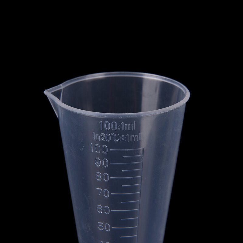 1 قطعة 100 مللي شفافة قياس اسطوانة البلاستيك قياس كأس قياس أدوات للمدرسة مستلزمات معامل