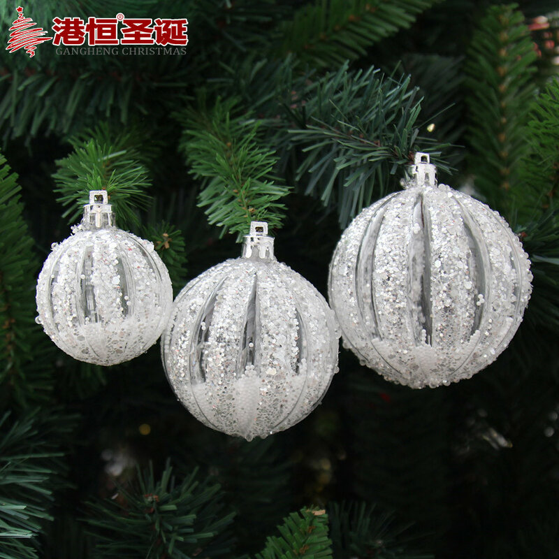 Bolas transparentes de lentejuelas adhesivas en forma de calabaza, adornos para árbol de Navidad, Bola de regalo de Papá Noel, 5 ~ 8cm, envío gratis