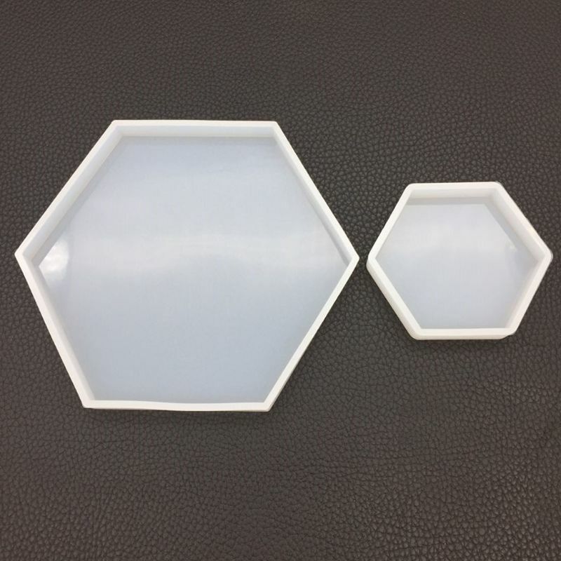 3D Smooth Silicone Mold Mirror Geometric Shape Hexagon Crafts DIY Jewelry Making Cake Fondant Epoxy Resin Molds Chocolate Tools