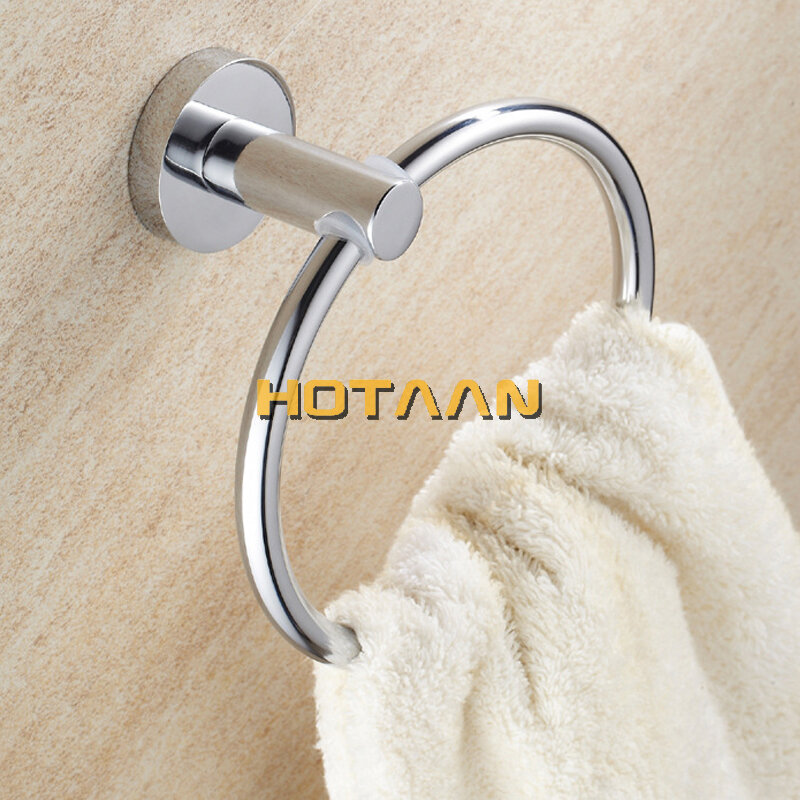 HOT SELLING, FREE SHIPPING, Bathroom towel holder, Stainless steel Wall-Mounted Round  Towel Rings ,Towel Rack,YT-10991