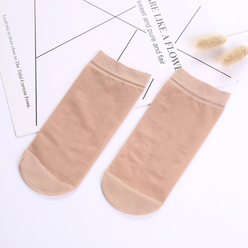 10 Pairs Sexy Thin Short Socks Summer Ankle Bamboo Fiber Lingerie Women Elastic Female Transparent Silk Socks Hosiery Girl