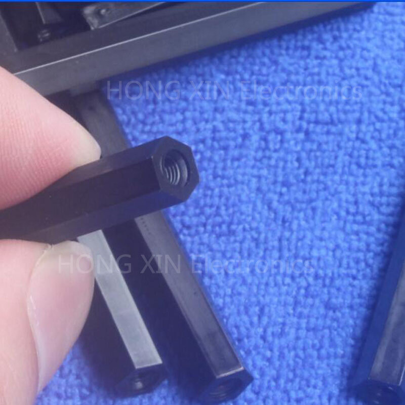 M3 * 11 + 6 1 Uds separador de nailon negro estándar M3 macho-hembra 11mm Kit de separadores conjunto de reparación de alta calidad