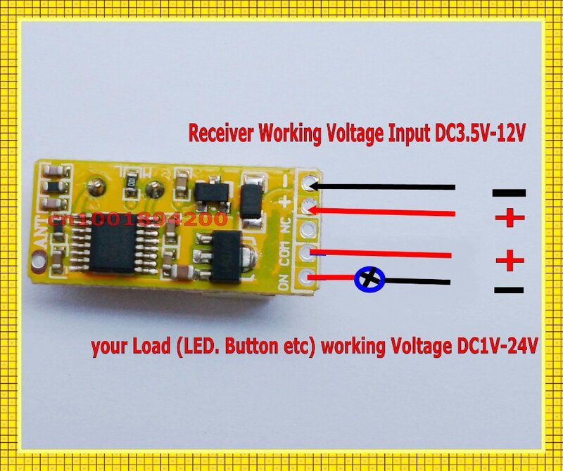 DC3V 3.6 V 3.7 V 5 V 6 V 7.4 V 9 V 12 V Mini relais sans fil commutateur télécommande contrôleur de lampe à LED électrique Micro récepteur transmetteur