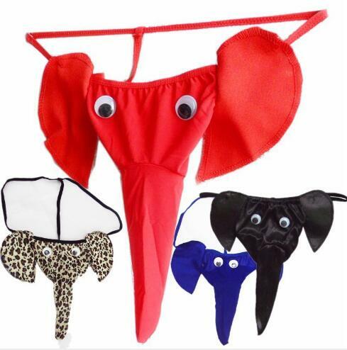 1 PCS mannen Sexy Mini Korte Onderbroek Olifant Thongs Ondergoed Comfy Bikini Klassieke Slips Mannelijke Slipje Lover Gift
