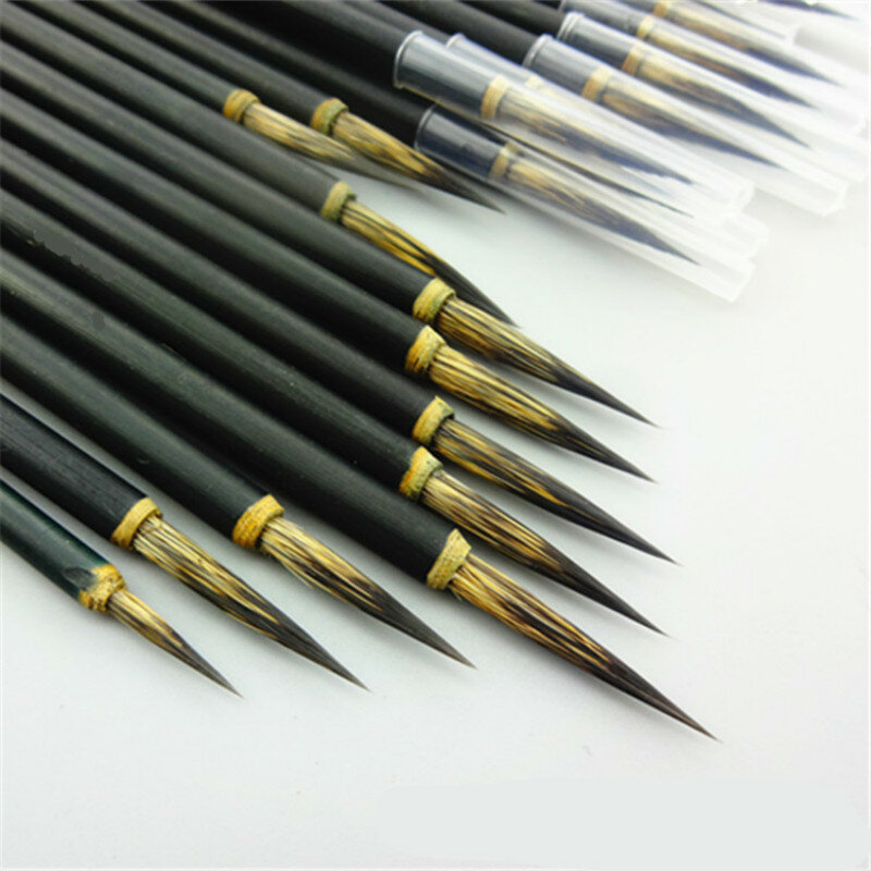 Pinceles pequeños de caligrafía Regular, batidor de ratón, caligrafía tradicional, escritura, pintura china