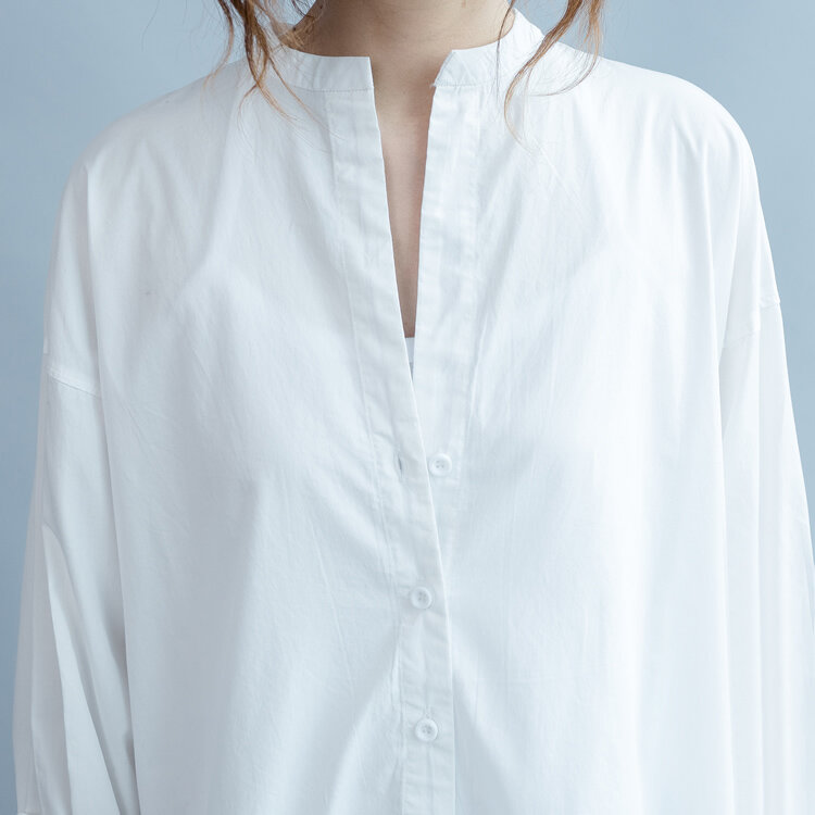 2018 비프리 오프 숄더 탑 숙녀 롱 셔츠, 긴팔 화이트 블라우스, 패션 패션