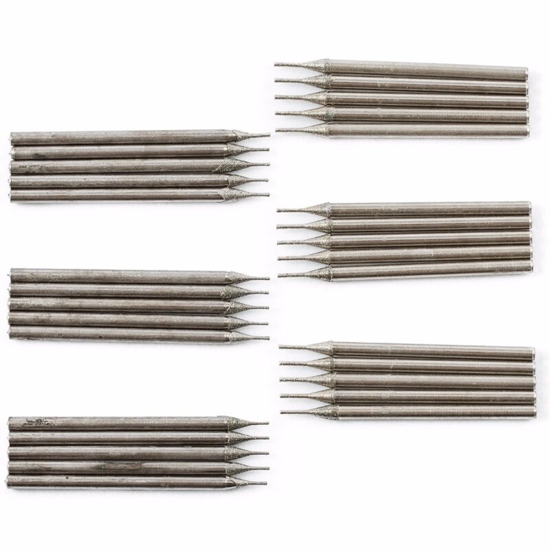 30Pcs Diameter 0.5mm/ 0.8mm Electroplated Diamond Coated Hole Saw Drill Solid Bits Jewelry Tools Stone Ceramic Marble Granite