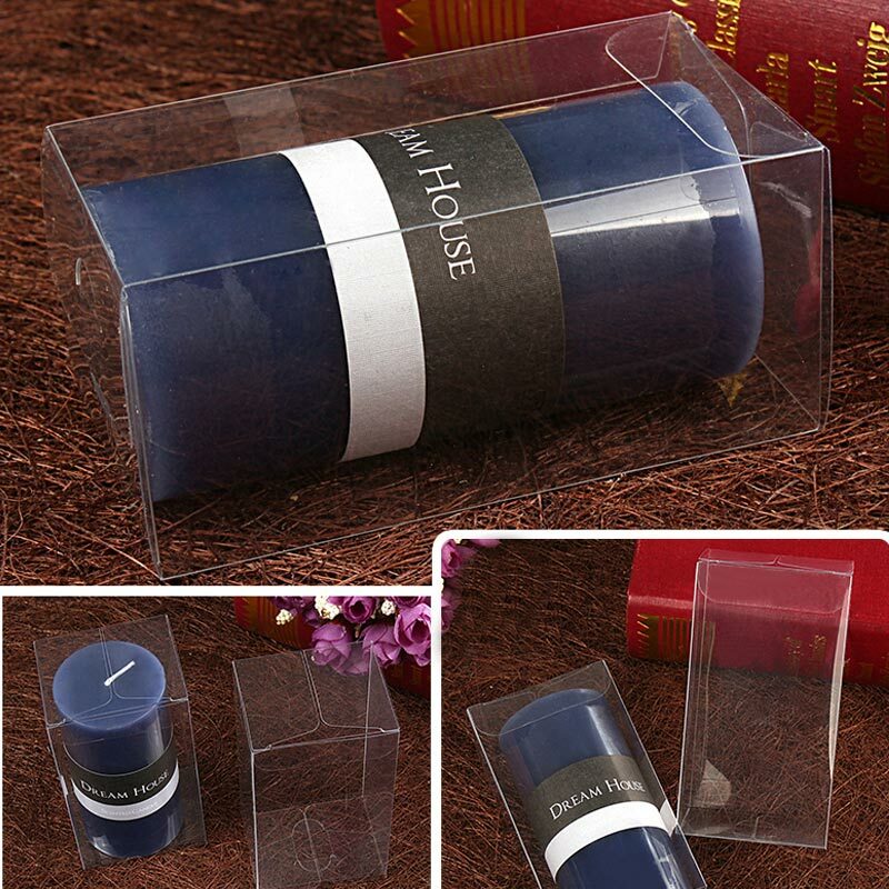 Caja de regalo de joyería transparente, almacenamiento de plástico transparente de Pvc, exhibición de embalaje, 7x8x15, 200 Uds.