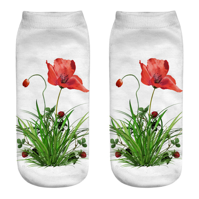 Running Chick Poppy 3d Printed Socks Fashion Adult Socks Women Spring Neutral / Male And Female Cn(origin) Average Code STANDARD