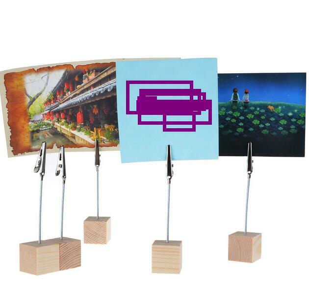XRHYY 5 PCS Lightweight Cube Base Memo Clips Holder with Alligator Clip Clasp for Displaying Number Cards