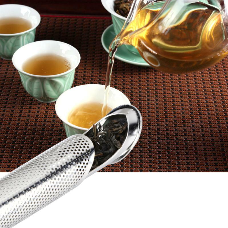 Infusor de té de acero inoxidable, diseño de tubería creativa, taza de té de Metal para colador, filtro elegante para té Puer, accesorios de herramientas de té de hierbas