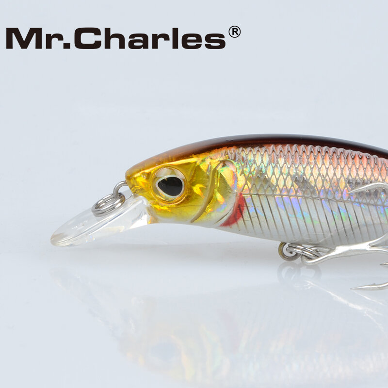 Mr.Charles-Señuelos de Pesca CMC007, 70mm/8,3g, 0-1,0 m, flotante, superhundimiento, Minnow, Swimbait, Crankbait, aparejos de pesca