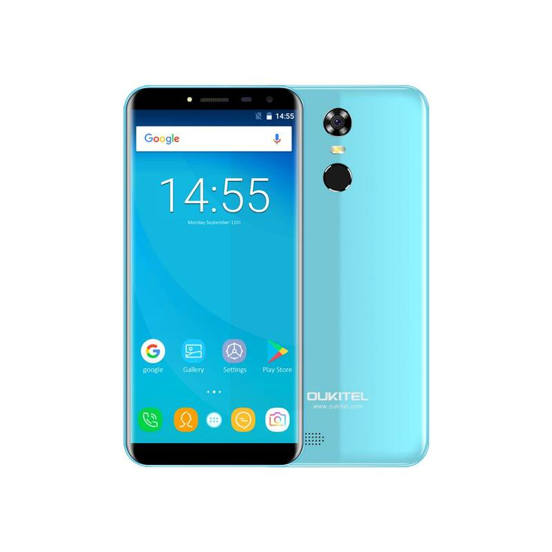 Oukitel C8 5.5" 18:9 Infinity Display Android 7.0 MTK6580A Quad Core Smartphone 2G RAM 16G ROM 3000mAh Fingerprint Mobile Phone