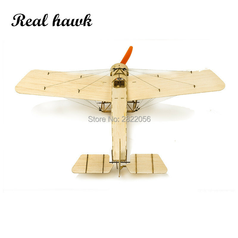Avión RC de madera de Balsa cortado con láser, Micro Fokker Wingspan, 420mm, Kit de construcción de modelos de madera de Balsa