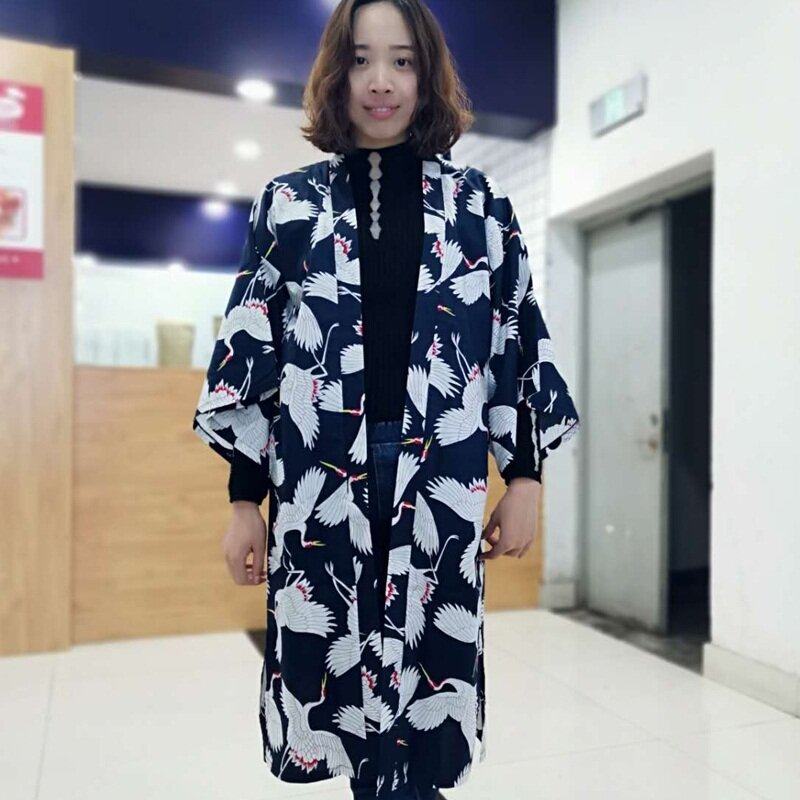 Kardigan Kimono kobiety 2019 japońskie kimono długa tradycyjna koszula yukata kobieta haori obi gejsza odzież kobiety kimono DD666