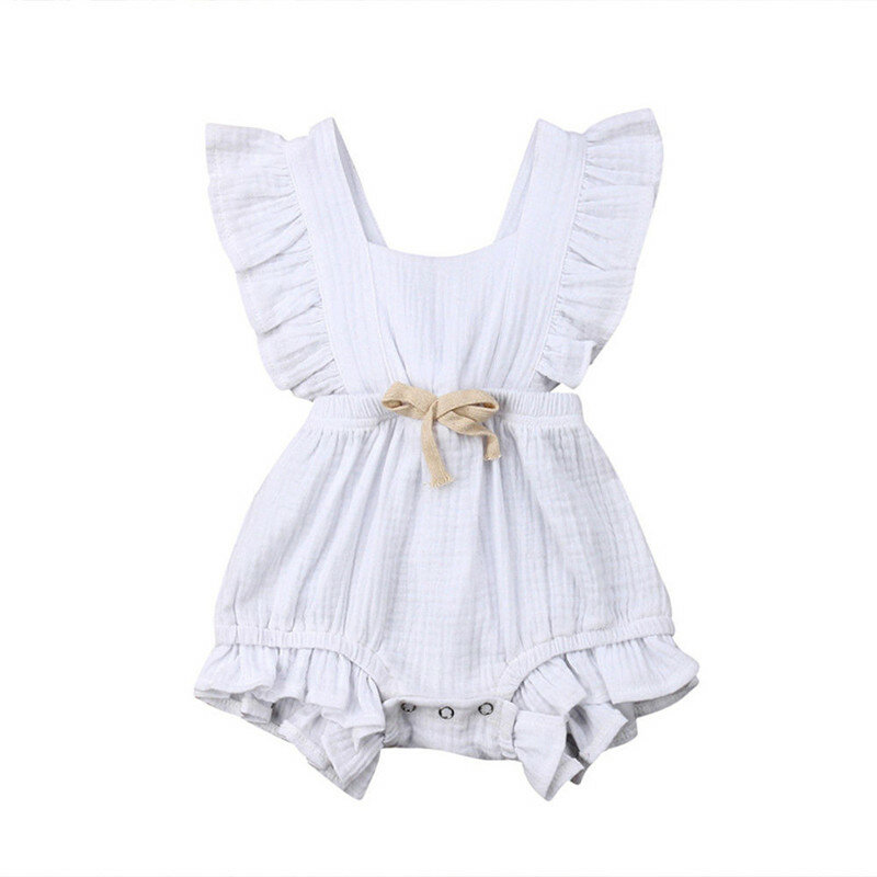 Telotuny 2019 Brand New Infant Newborn Baby Girl Ruffle Rompers One-Pieces Clothes Baby Girl Summer Sleeveless Romper Sunsuit J3