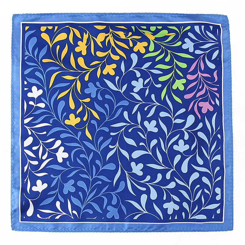 Sastre Smith-Pañuelo cuadrado con estampado de microfibra para hombre, pañuelos florales azules y Burdeos, traje de moda, novedad