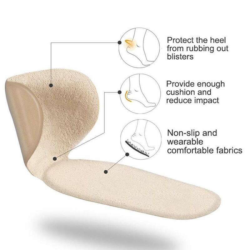 Empuñaduras de silicona suave para el talón, almohadillas cómodas para el cuidado de los pies, 1 par, HT-8