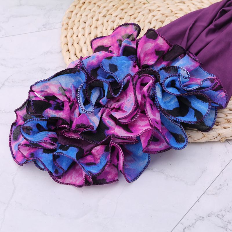 Bufanda con diseño floral para mujer, pañoleta de cuello femenino con diseño de flores, de lujo, estilo plisado, elegante y de alta calidad