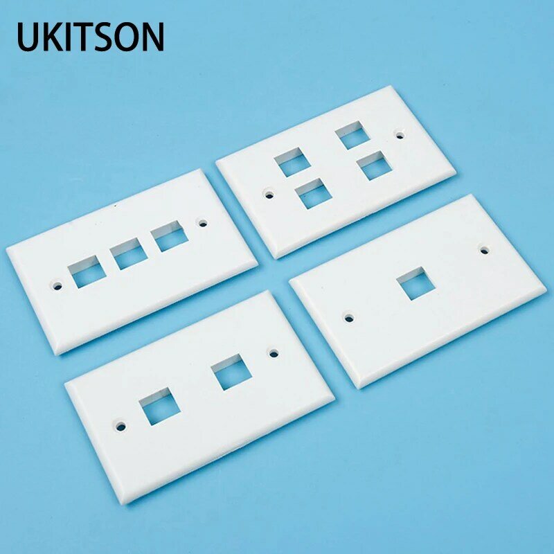 ONS Type Stopcontact Faceplate Insert Voor 1 2 3 4 6 Keystone Jack Socket 114x70mm Wit kleur Frame Panel