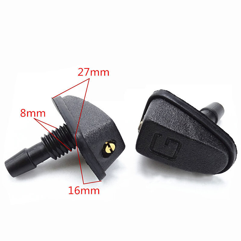Universal Car Vehicle Front Windshield Washer Sprayer Nozzle Black Car Accessories