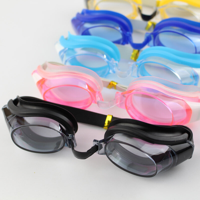 Óculos de natação ajustáveis para crianças, óculos, óculos, roupas esportivas, óculos, óculos de natação, protetores auditivos e clipe de nariz, crianças e adolescentes
