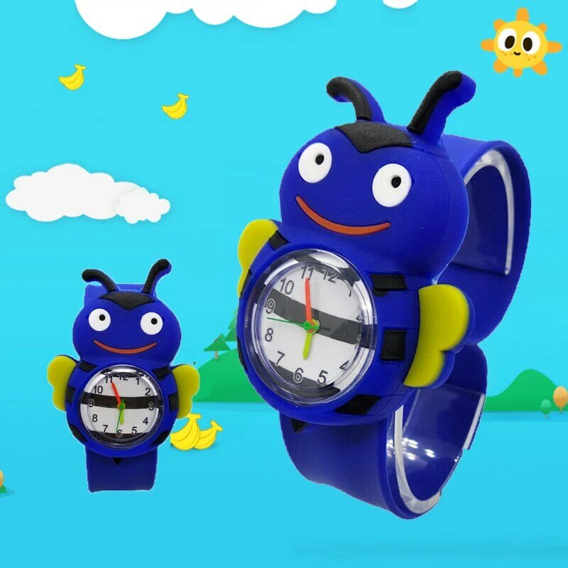 Moda kreskówka biedronka dzieci zegarek Slap marka sportowa Pat Wrist Watch dla dzieci Student gorąca sprzedaż prezent dla dziecka dziecko kwarcowe zegarki