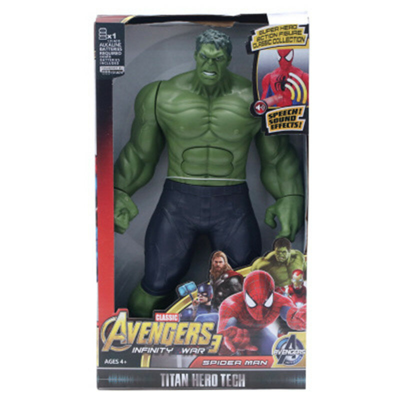 Marvel super heróis vingadores thanos pantera negra capitão américa thor homem de ferro spiderman hulkbuster hulk figura de ação 12 "30cm