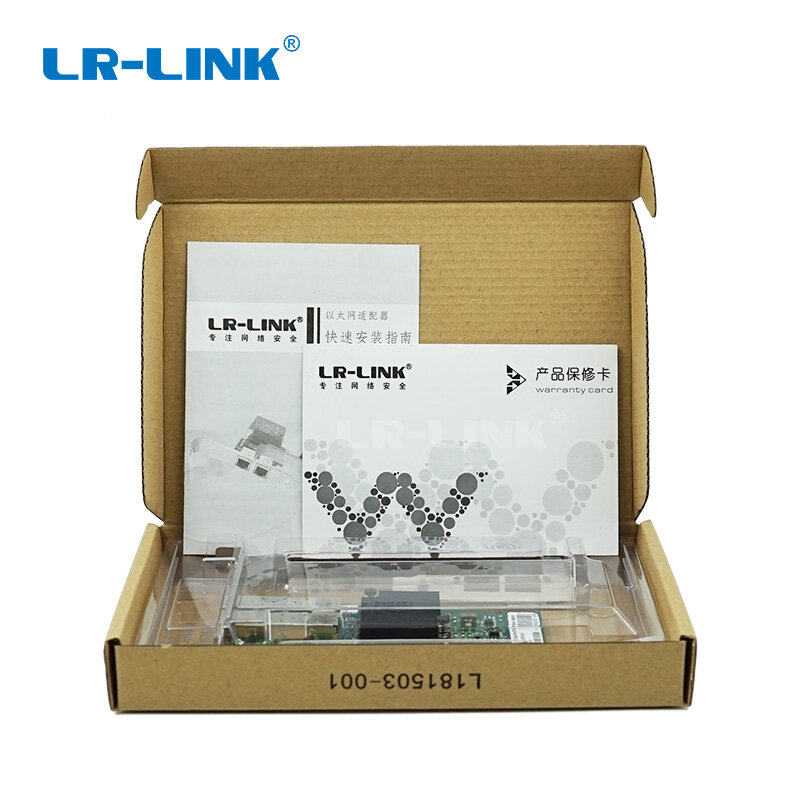 LR-LINK 9252pf-2sfp gigabit ethernet fibra óptica lan adaptador pci-express x1 placa de rede de porta dupla intel I350-F2 compatível