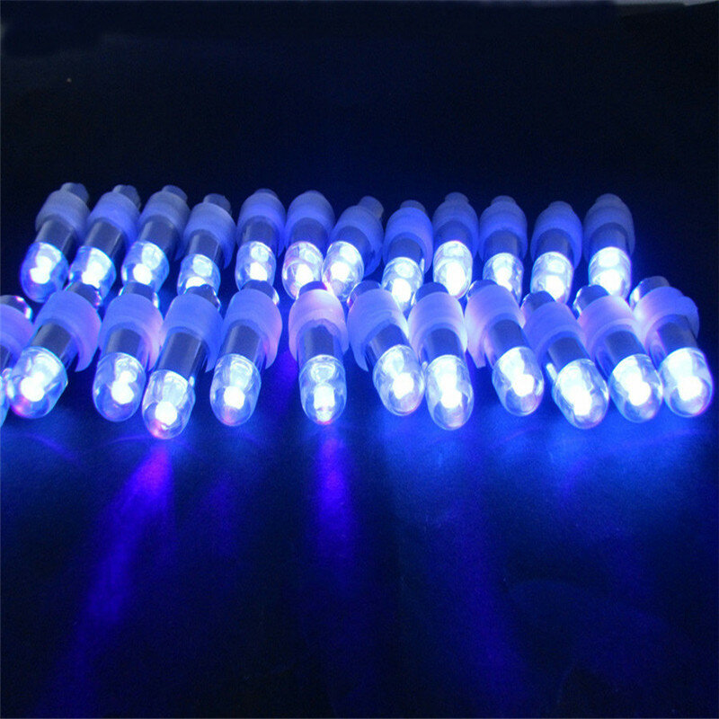 Miniluz LED para globos, a prueba de agua, funciona con pilas, para fiestas, bodas, 10 unids/lote