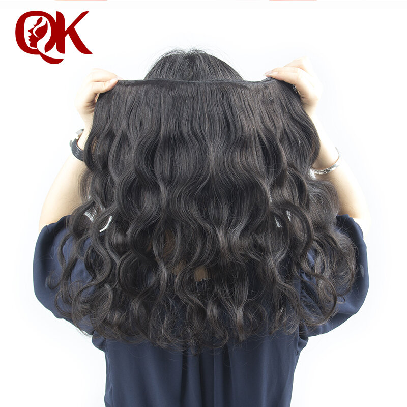 QueenKing الشعر 3 حزم البرازيلي الجسم موجة نسج على شكل شعر إنسان حزم اللون الطبيعي شعر ريمي تمديد نسج لحمة شعر