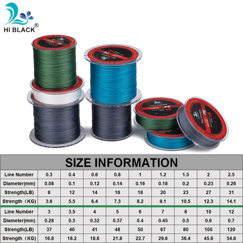 2019 New 300M 500M 1000M 4 Strands 8-80LB Braided Fishing Line PE Multilament Braid Lines wire Smoother Floating Line