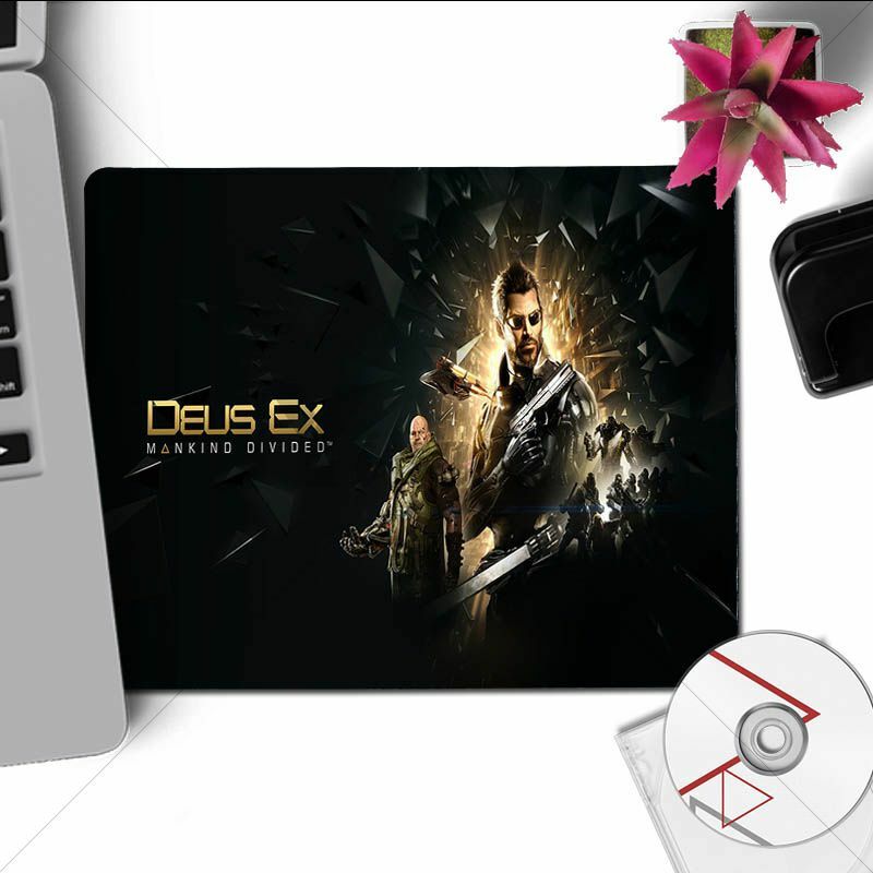 Yinuoda Boy podkładka pod prezent Deus Ex ludzkość podzielona unikalna podkładka do komputera do gier podkładka pod mysz rozmiar 18x22cm 25x29cm gumowe podkładki pod mysz