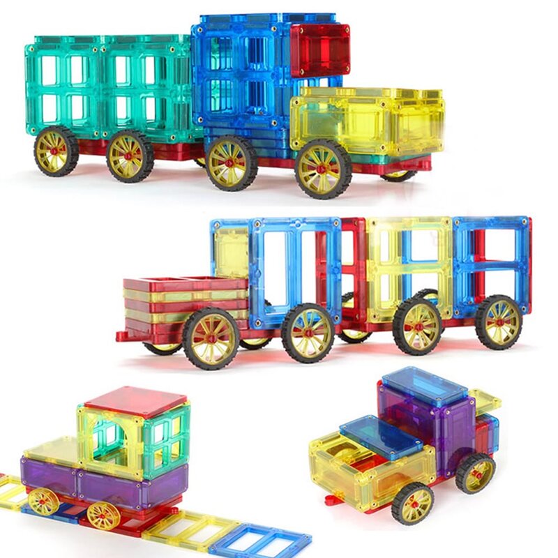 Briques de construction magnétiques transparentes pour enfants, blocs de construction magnétiques, jouets de grande taille, cadeau pour enfants, 1PC