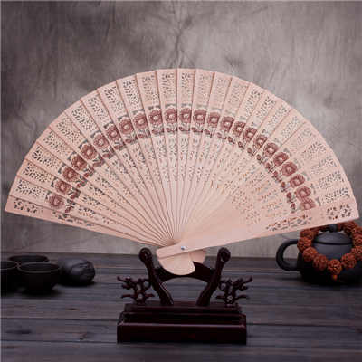 Chinese Style Series Fragrant Wood Female Fan 2021