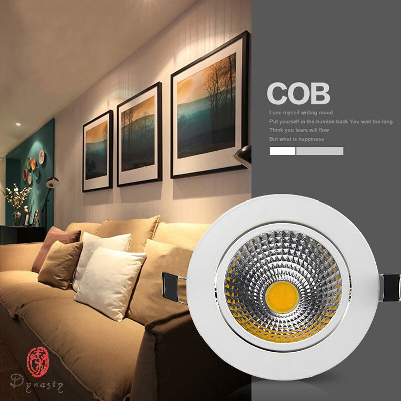 Современные приглушаемые светодиодсветодиодный точечные светильники, COB алюминиевые потолочные светильники высокой яркости, встраиваемые потолочные светильники для отелей и коммерческих помещений