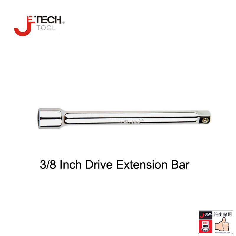 Jetech lifetime guarantee 3/8" 3/8 inch drive by 3 inch 6-inch 10 inch extension bar CRV steel