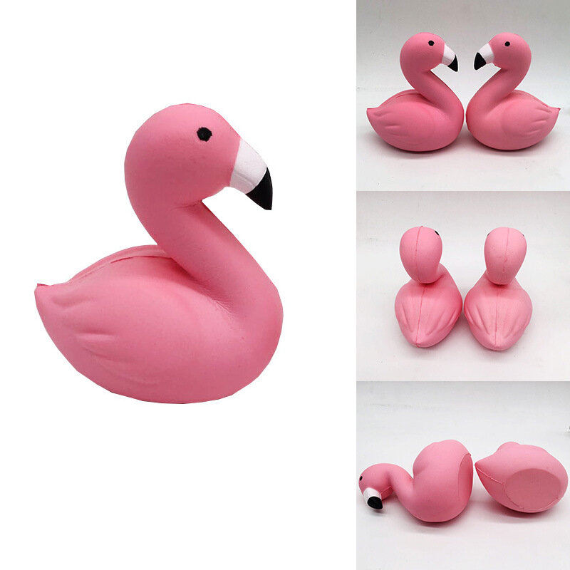 Crianças lento rebote squishy animal flamingo pu simulação descompressão alivia ansiedade e aperta ornamentos de brinquedo à mão