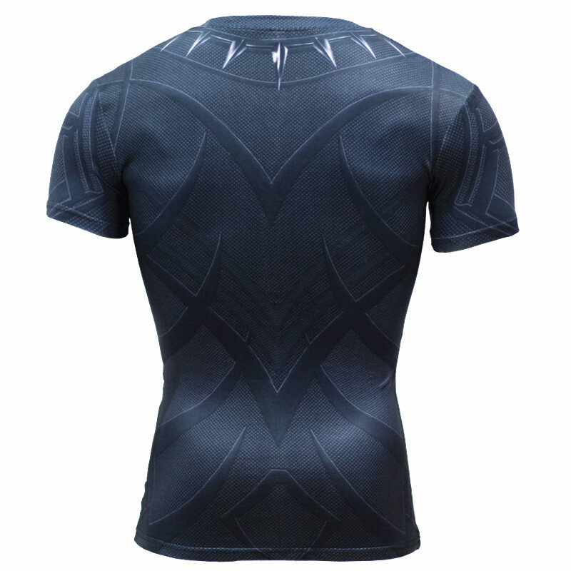Negro Pantera T camisa Capitán América 3 superhéroe Soldado de invierno 3D camisetas aptitud de los hombres camiseta de compresión