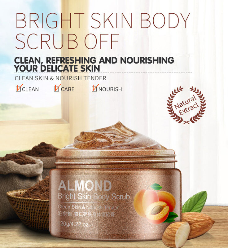 Bioaqua amêndoa pele facial esfoliante rosto creme hidratante esfrega esfoliante loção lama esfoliante gel cosméticos