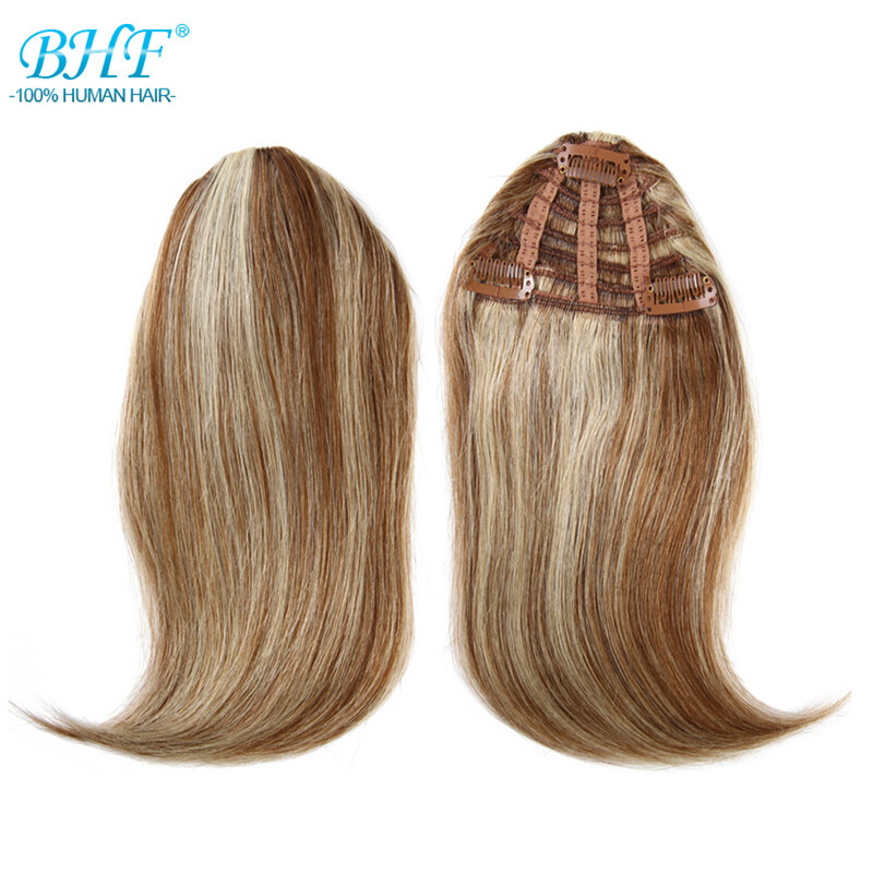 Невидимые человеческие волосы BHF с зажимом для челки, 20 г, Длинные Сменные волосы 8-12 дюймов