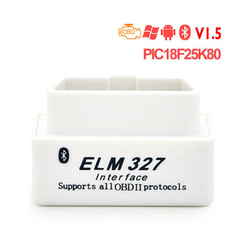 Chip PIC18F25K80 Super Mini OBD2 ELM327 V1.5, herramienta de diagnóstico Bluetooth v 1,5 obd2elm 327, funciona con Android Torque, lector de código PIC