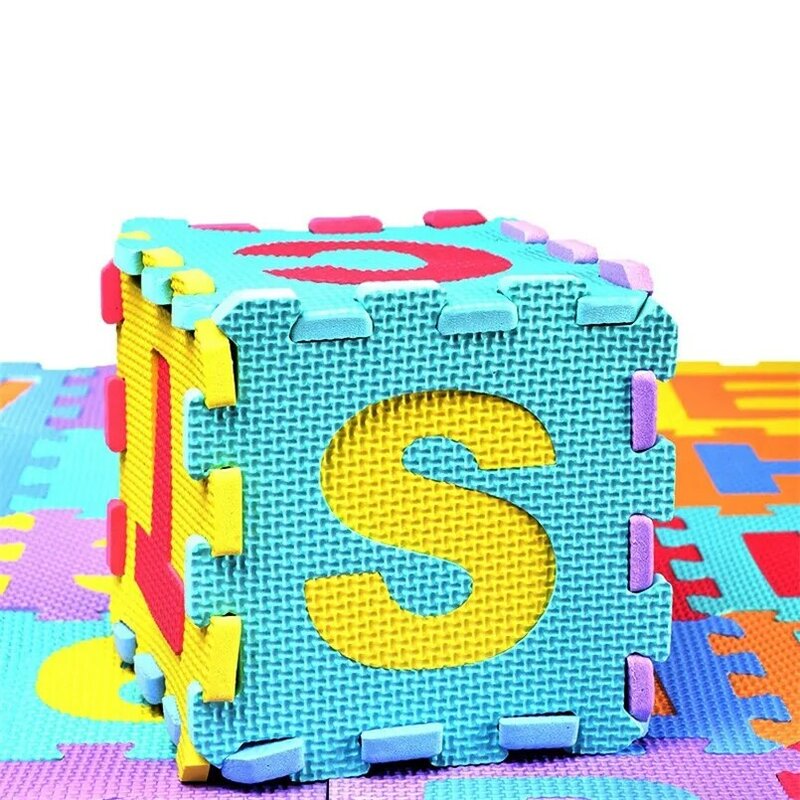 EVA 폼 번호 알파벳 퍼즐 놀이 매트, 아기 러그 장난감, 바닥 카펫 연동 소프트 패드, 어린이 게임 장난감, 36 개/세트