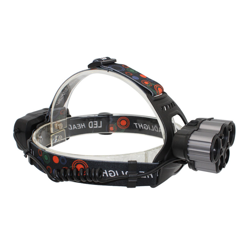 3x XM-L T6 + 2x Q5 LEVOU Farol 15000 lumensHeadlight USB Rechargerable Farol Lanterna Luz De Emergência Luz de Acampamento de Pesca Ao Ar Livre