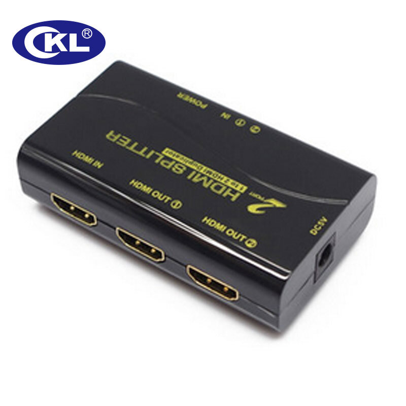 CKL HD-92M  1*2 2 Port Mini HDMI Splitter Support 1.4V 3D 1080P for PC Monitor
